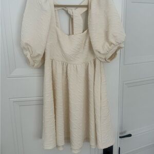 Free People Cream Mini Dress